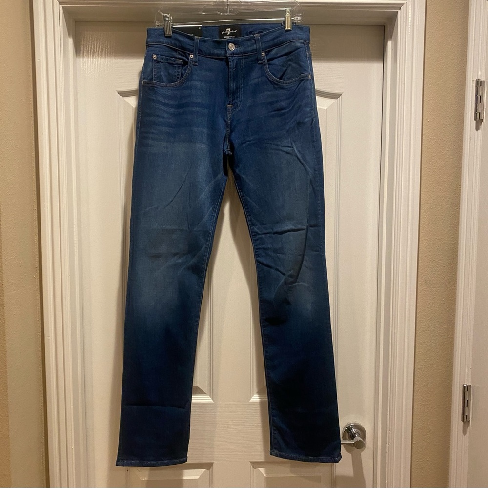Seven 7 For All Mankind Luxe Sport Straight Jeans 32 NWT